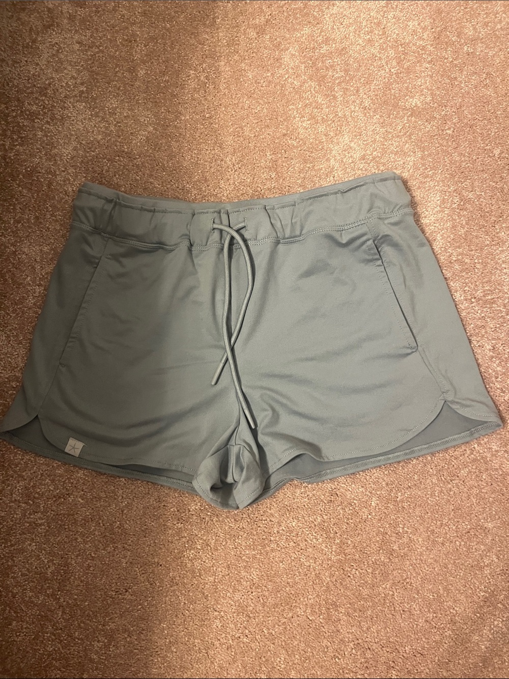 Barefoot Dreams Active Drawstring Shorts in Sage Green